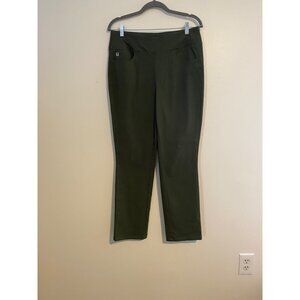 Belle By Kim Gravel Olive Green Womens Pants Size 12 Pull On Pants Casual